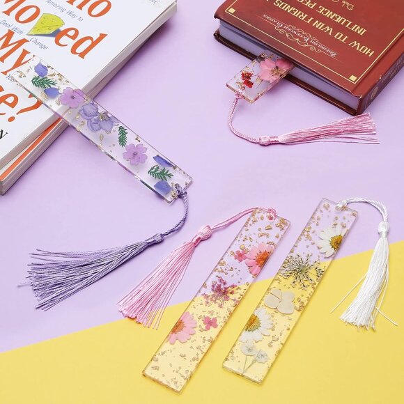 Bookmarks for Women, 2PCS Book Marks for Reading Women, Durable Handmade Dried F - Picture 5 of 7